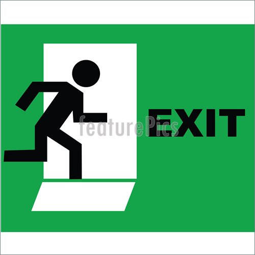 500x500 Exit Sign Clipart