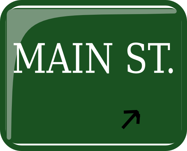 600x482 Main Street Exit Clip Art