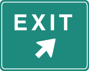 299x240 Plain Highway Exit Sign Clip Art