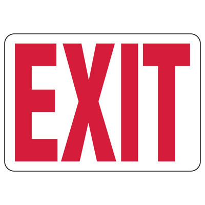400x400 Exit Safety Sign Emedco