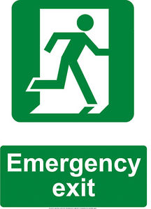 216x300 5 X Emergency Exit Signs A4 Self Adhesive Laminated Ebay
