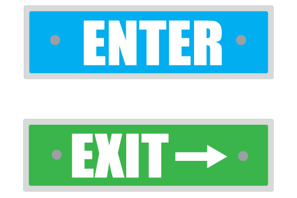 600x400 Printable Enter Sign And Exit Signs Free Download