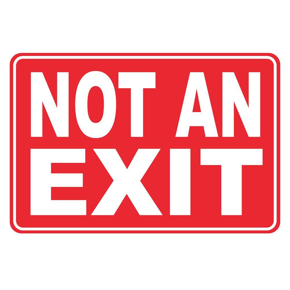 1000x1000 Rectangular Plastic Not An Exit Sign Pse 0091