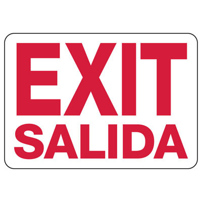 400x400 Self Adhesive Vinyl Exit Signs