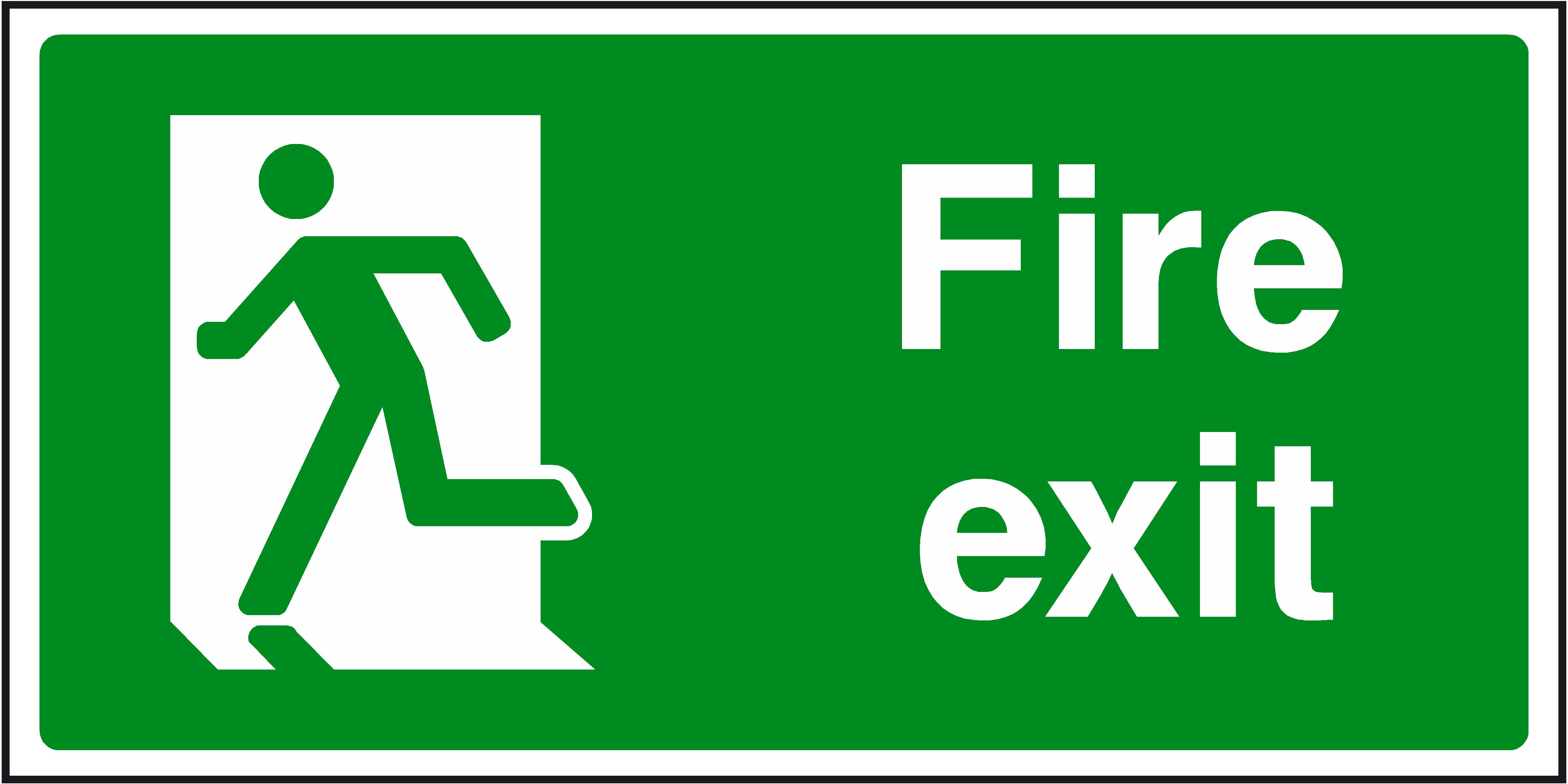 4725x2363 Emergency Exit Sign Clip Art