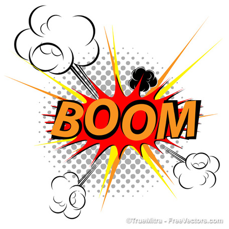 456x455 Explosion Clip Art Vector Graphics
