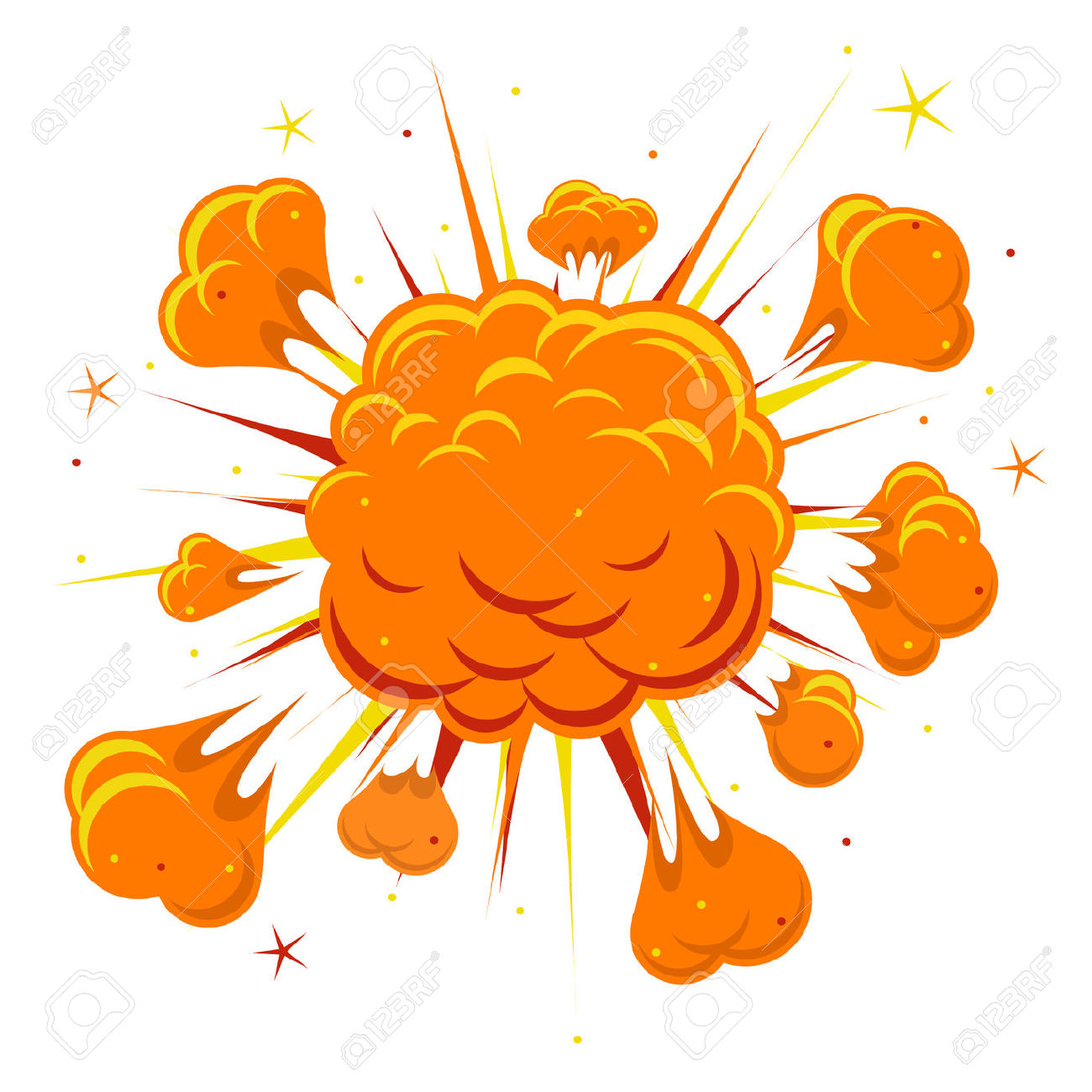 1300x1300 Explosion Clipart Illustration