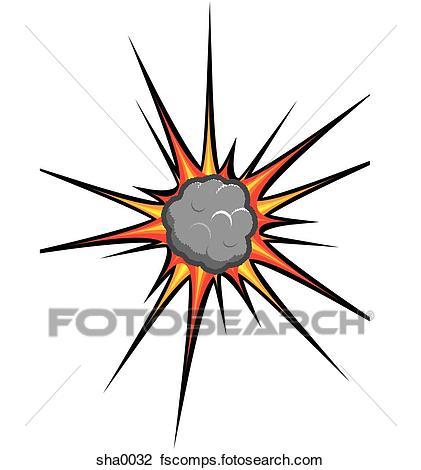 421x470 Clip Art Of Explosion Sha0032