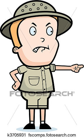 287x470 Clipart Of Angry Explorer K3705931