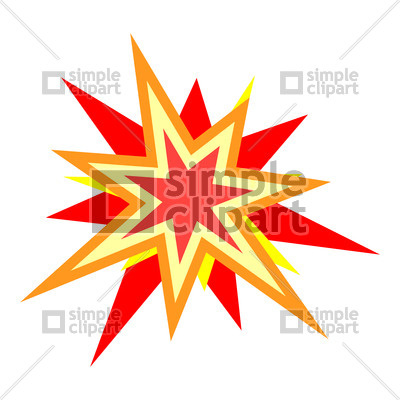 400x400 Cartoon Explosion Icon Vector Image