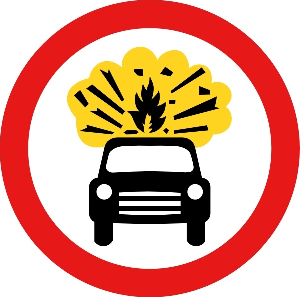 600x595 Road Signs Car Explosion Kaboom Clip Art Free Vector In Open