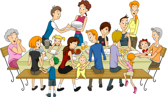 587x341 Picnic Clipart Extended Family