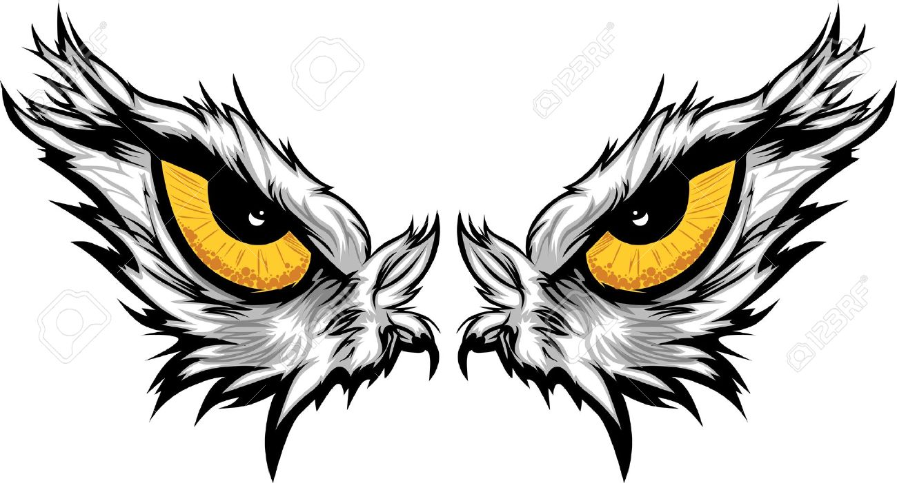 1300x701 Cartoon Vector Mascot Image Of An Eagle Eyes Royalty Free Cliparts