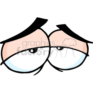 300x300 Royalty Free Tired Cartoon Eyes 383536 Vector Clip Art Image