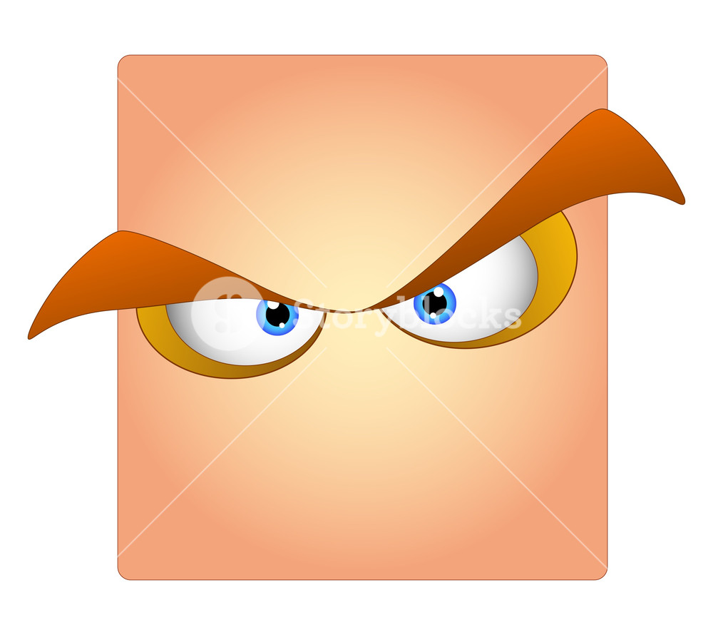 1000x890 Angry Eye Cartoon Face Royalty Free Stock Image