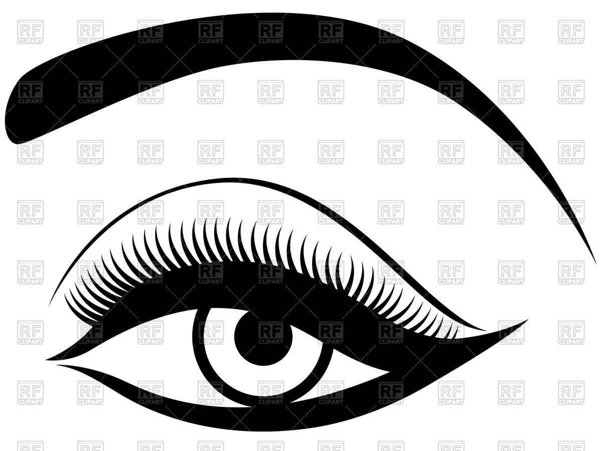 1200x900 Female Eye With Painted Eyelashes Royalty Free Vector Clip Art