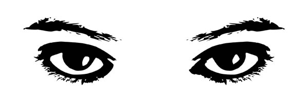 600x210 Fresh Design Eye Coloring Page Eyes Watching 2