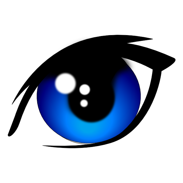600x600 Blue Vector Eye Clip Art