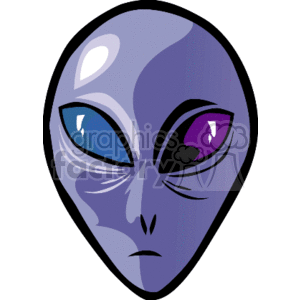 300x300 Royalty Free A Purpleish Alien With One Blue And Purple Eye 156185