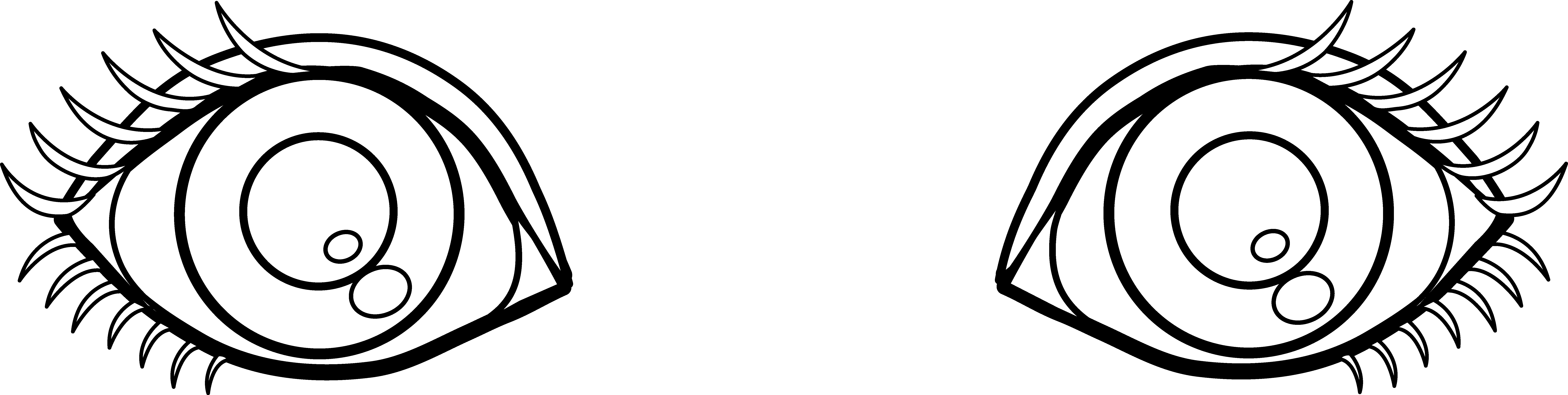 8952x2257 Eye Clipart Printable