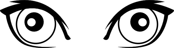 600x165 Eye Clipart Black And White