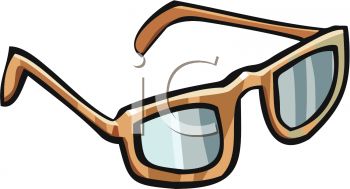 350x189 Picture Of A Pair Of Brown Eyeglasses In A Vector Clip Art