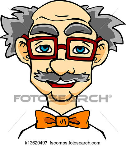 405x470 Clip Art Of Elderly Man In Eyeglasses. K13620497