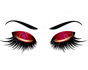 340x270 Instant Download Lash Clipart Rose Gold Lashes Clip Art