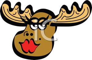 300x194 Art Image A Female Moose Batting Her Eyelashes