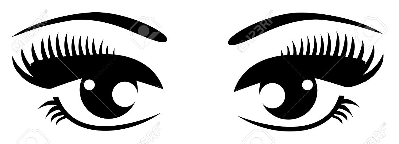 1300x470 Eyes Clipart Black And White