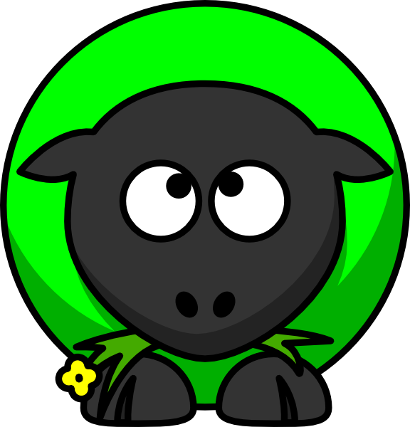 576x600 Sheep Looking Cross Eyed Up Clip Art