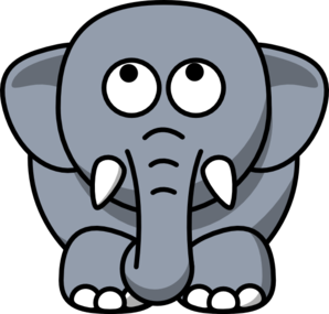 298x285 Elephant Looking Up Clip Art