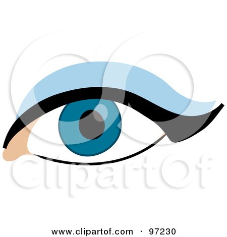 450x470 Royalty Free (Rf) Clipart Illustration Of A Woman's Dark Blue Eye