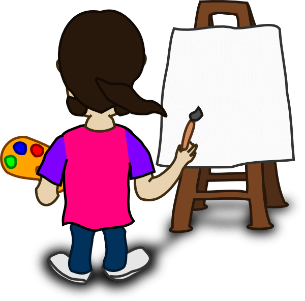 600x592 Painting Cartoon Cliparts 242301