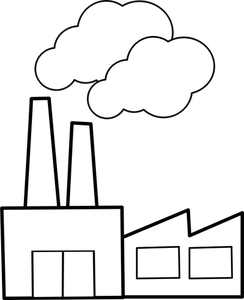244x300 Factory Clipart Outline