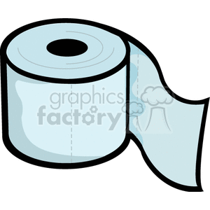 300x300 Royalty Free Roll Of Toilet Paper 146325 Vector Clip Art Image