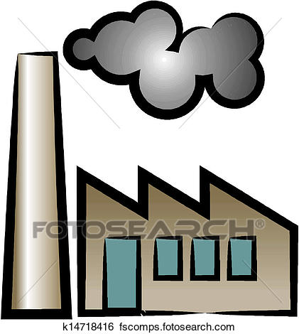 421x470 Clip Art Of Factory Icon K14718416
