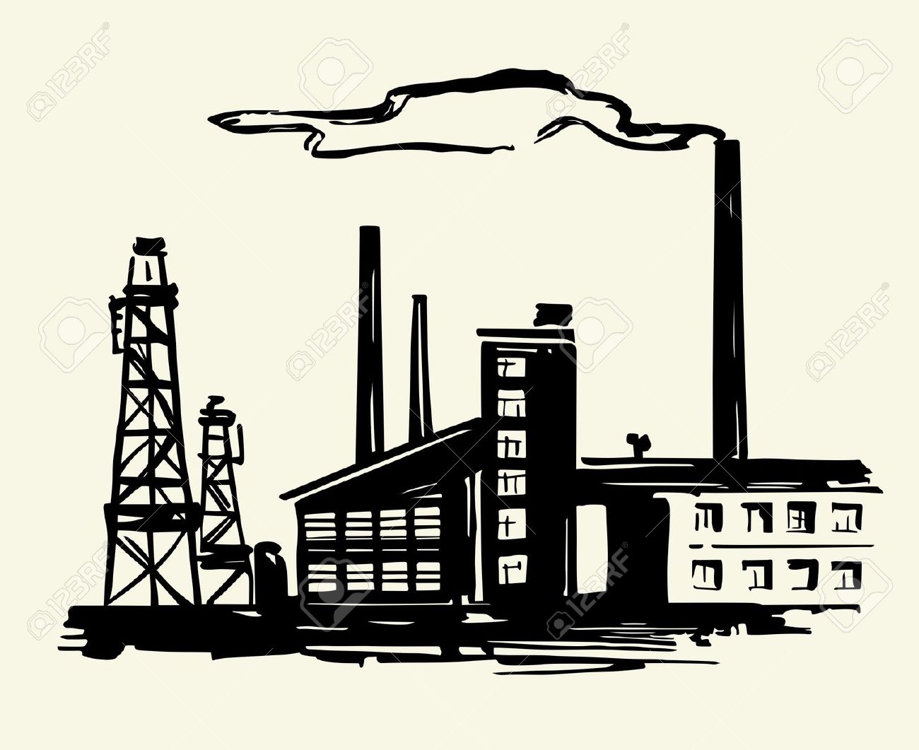 1300x1061 Industrial Site Clipart