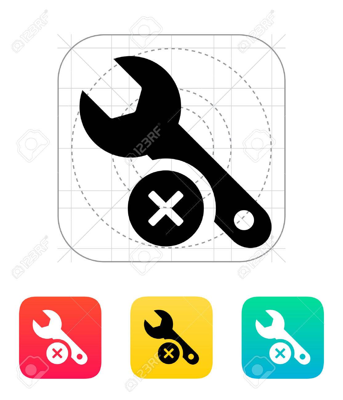 1114x1300 Repair Failed Icon. Vector Illustration. Royalty Free Cliparts