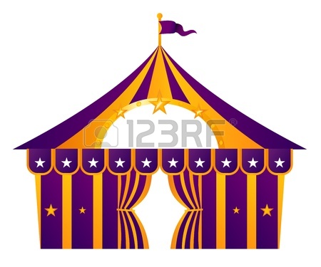 450x375 Circus Tent With Balloons Isolated Royalty Free Cliparts, Vectors