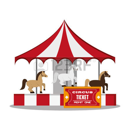 450x450 Hot Air Balloon Ferris Wheel Carousel Striped Tents And Stand