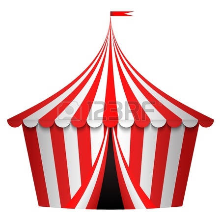 450x450 Vector Illustration Of Circus Tent. Trade Fair Complex In