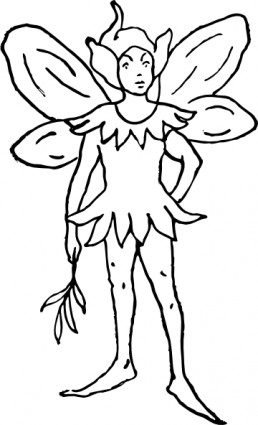 258x425 Black And White Fairy Clipart