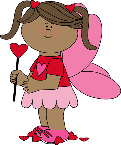 416x500 Cute Valentine's Day Fairy Clip Art