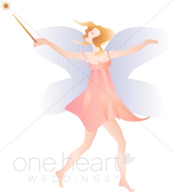 350x388 Dancing Fairy With Magic Wand Princess Wedding Clipart