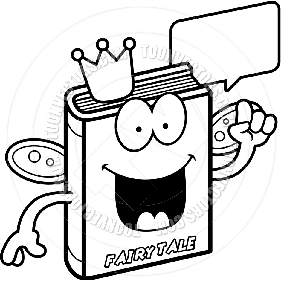 940x940 Cartoon Fairy Tale Talking (Black And White Line Art) By Cory