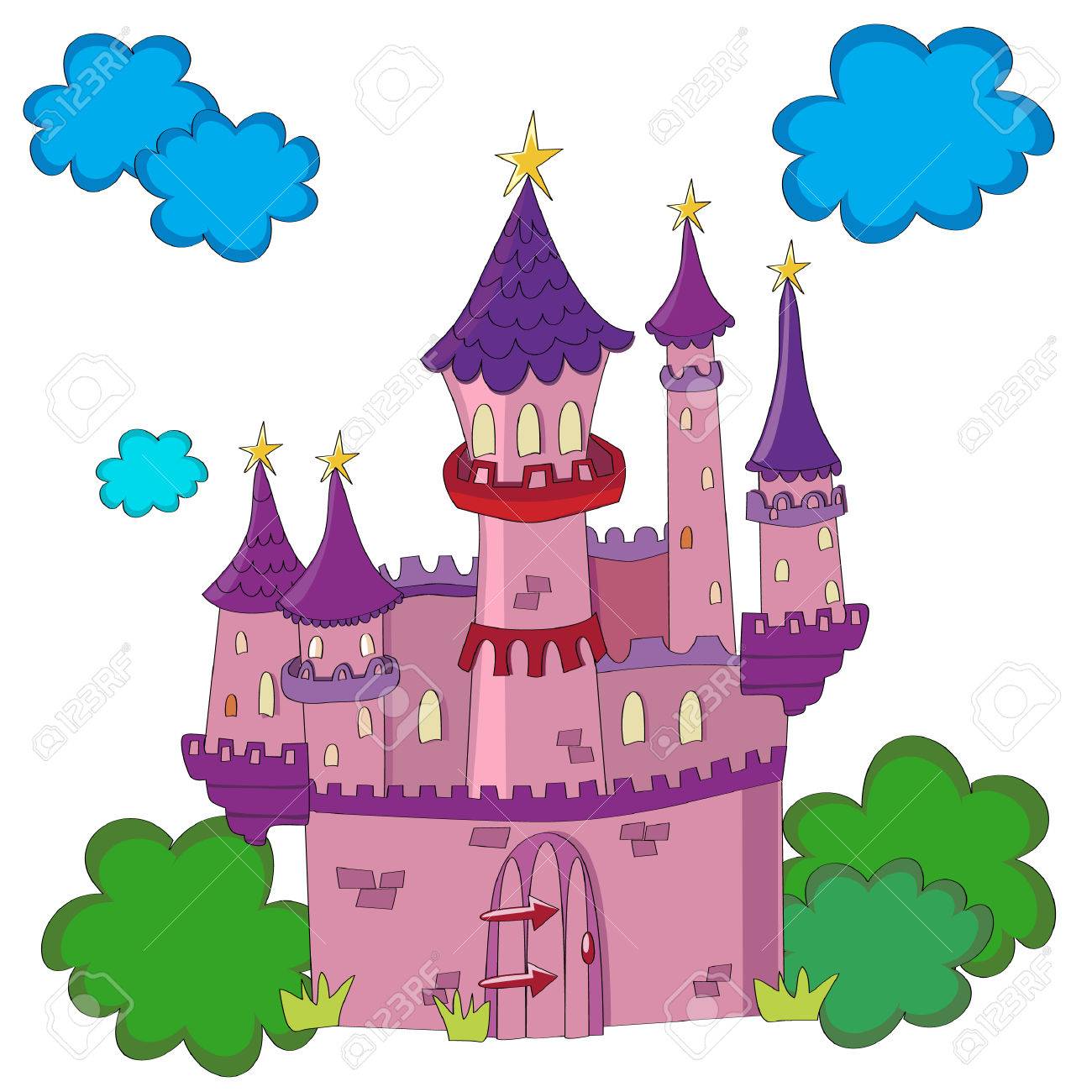 1300x1300 Fairy Tale Castle In A Cute Style. Royalty Free Cliparts, Vectors