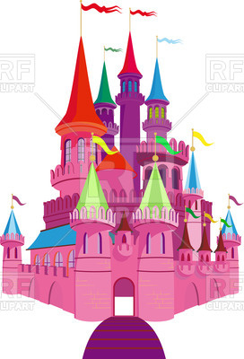 272x400 Pink Fairy Tale Princess Castle Royalty Free Vector Clip Art Image