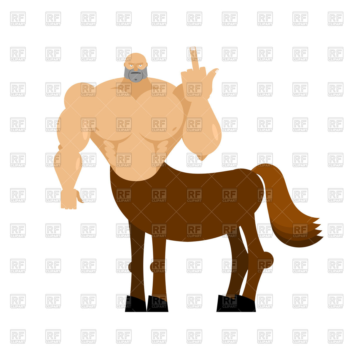 1200x1200 Centaur Fairy Tale Creature. Man Horse Shows Fuck. Royalty Free