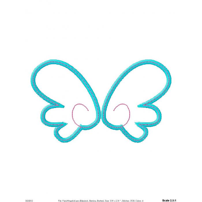 700x700 Fairy Wings Applique Designs
